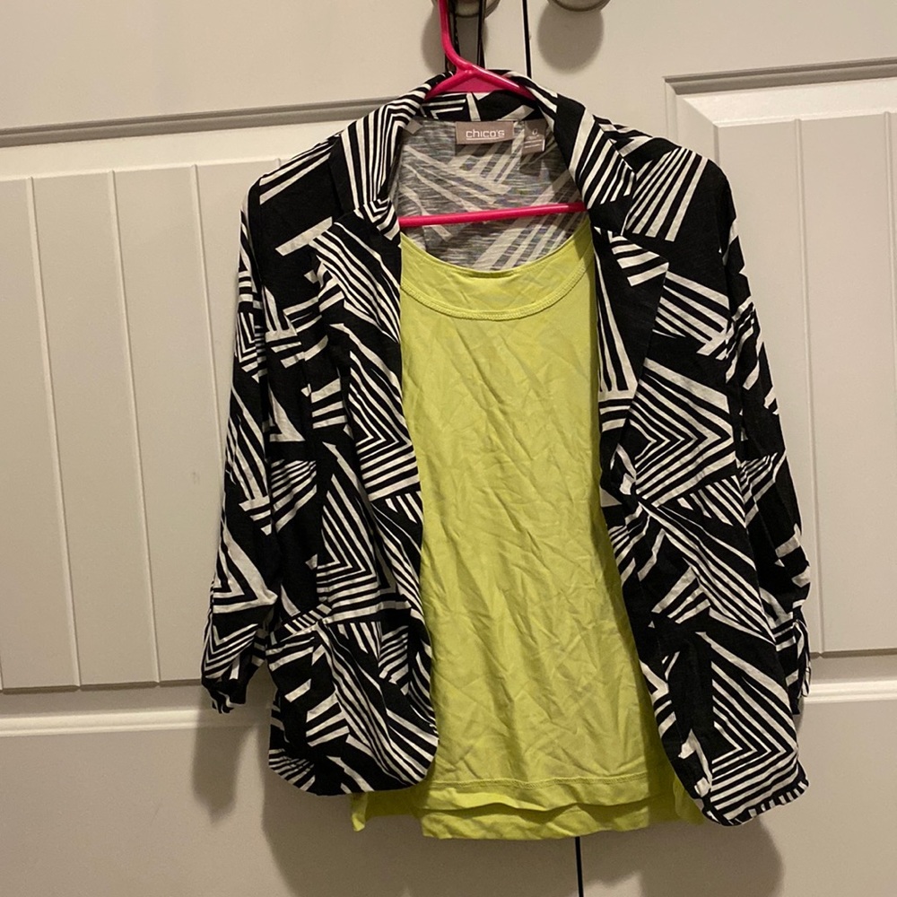 Chicos jacket with tank top shirt